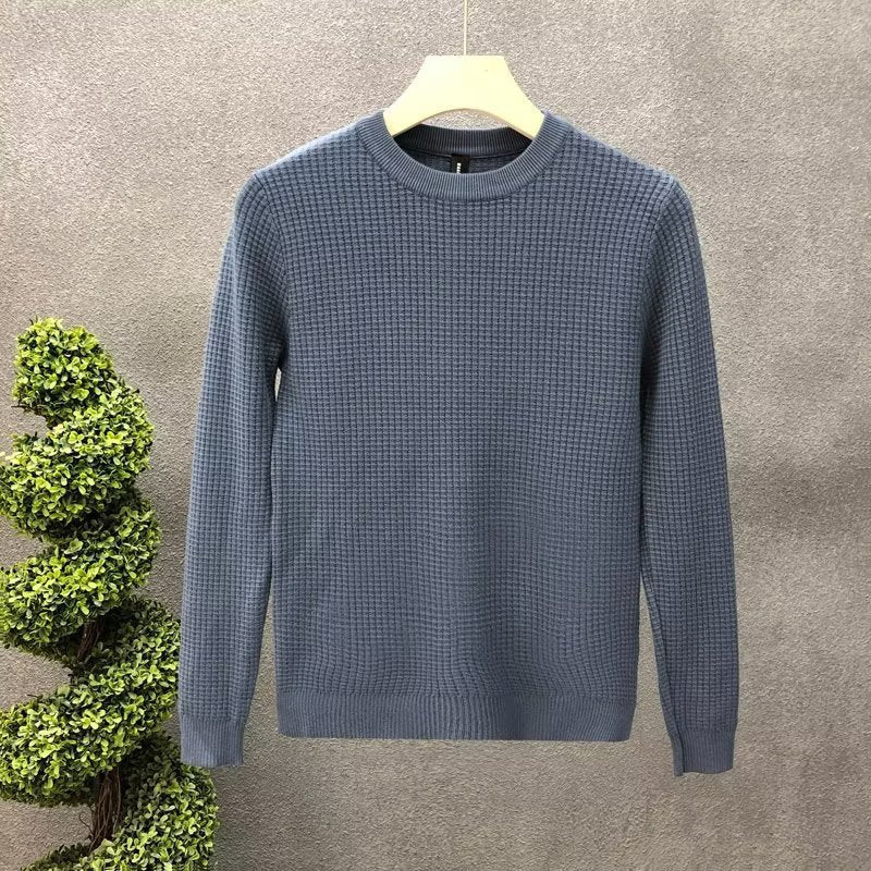 Maglione girocollo uomo basic per autunno, versatile e confortevole. Un must-have casual per il guardaroba.