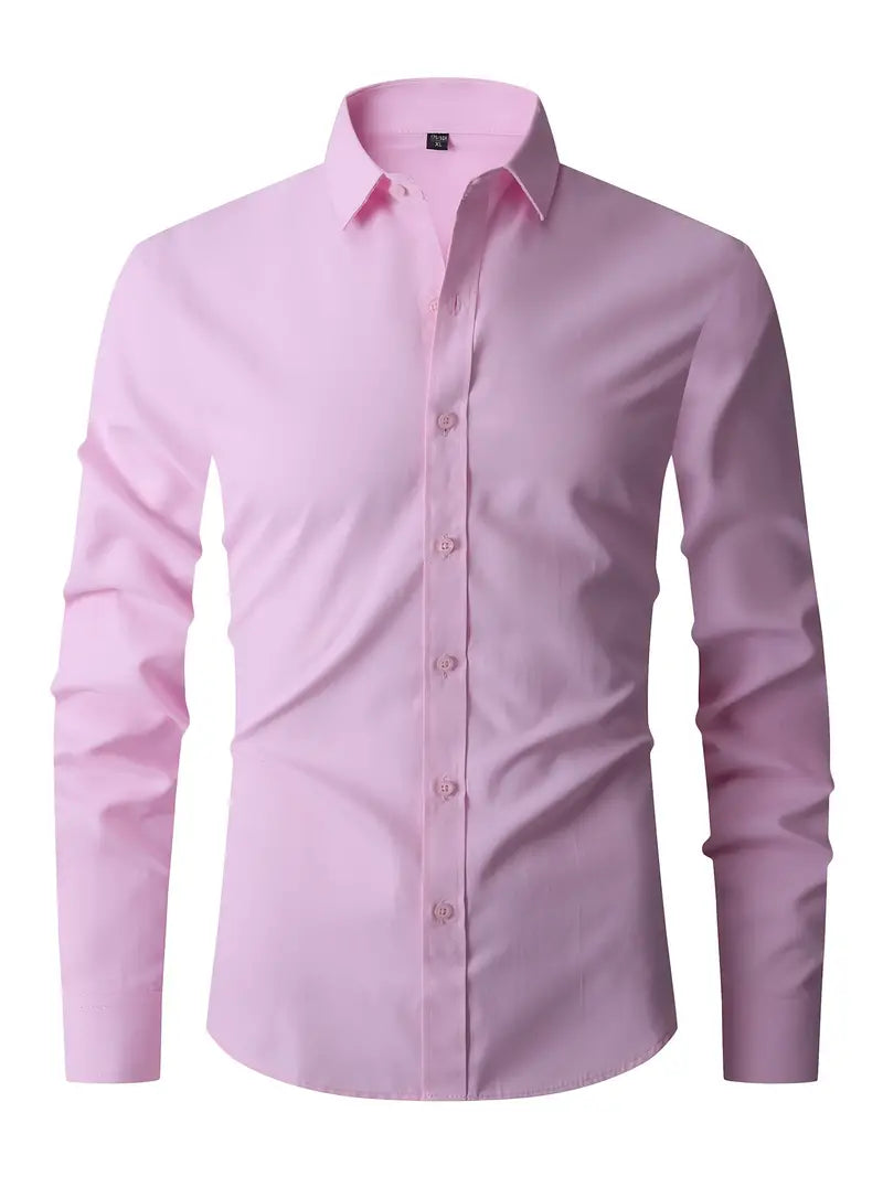 Camicia uomo a maniche lunghe, abbigliamento versatile per uno stile semi-formale o casual elegante. Moda uomo.