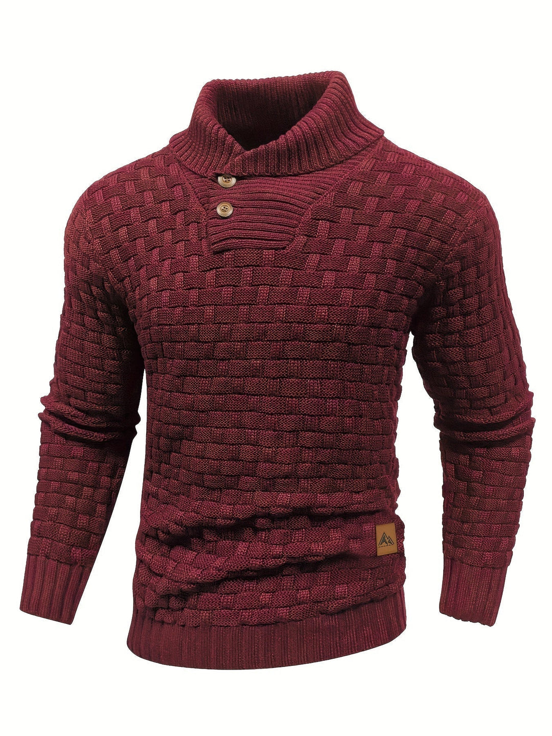 Maglia invernale da uomo con collo a sciarpa, per un look caldo e distintivo.