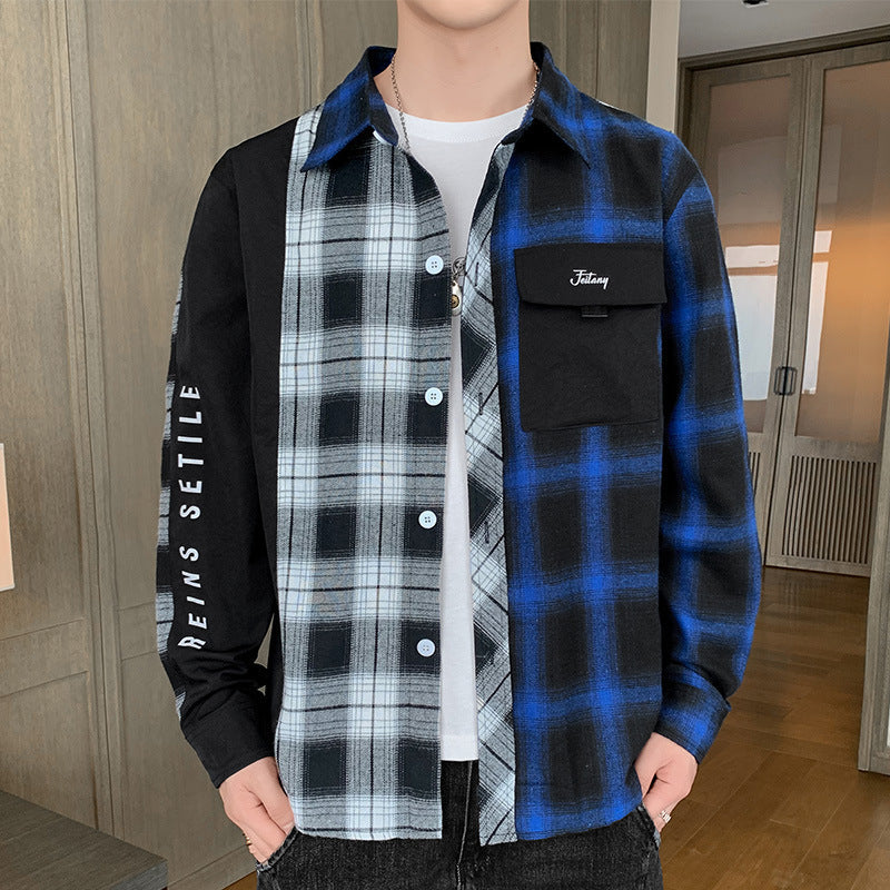 Elegante camicia da uomo scozzese a maniche lunghe. Motivo a quadri per un look versatile, dal casual al lavoro.