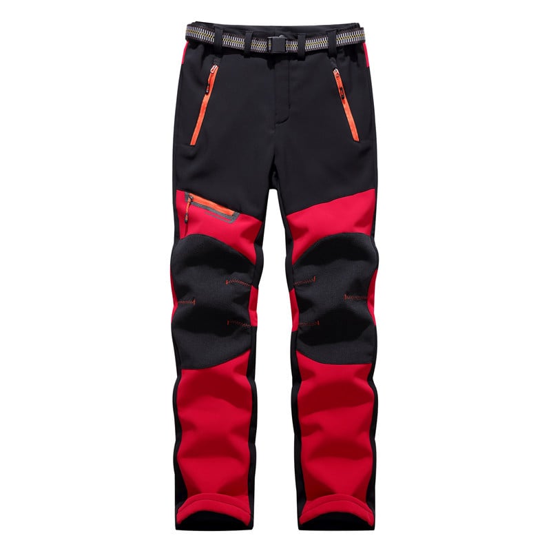 Modello intero di pantaloni da sci unisex caldi e impermeabili, ideali per sport invernali e outdoor.