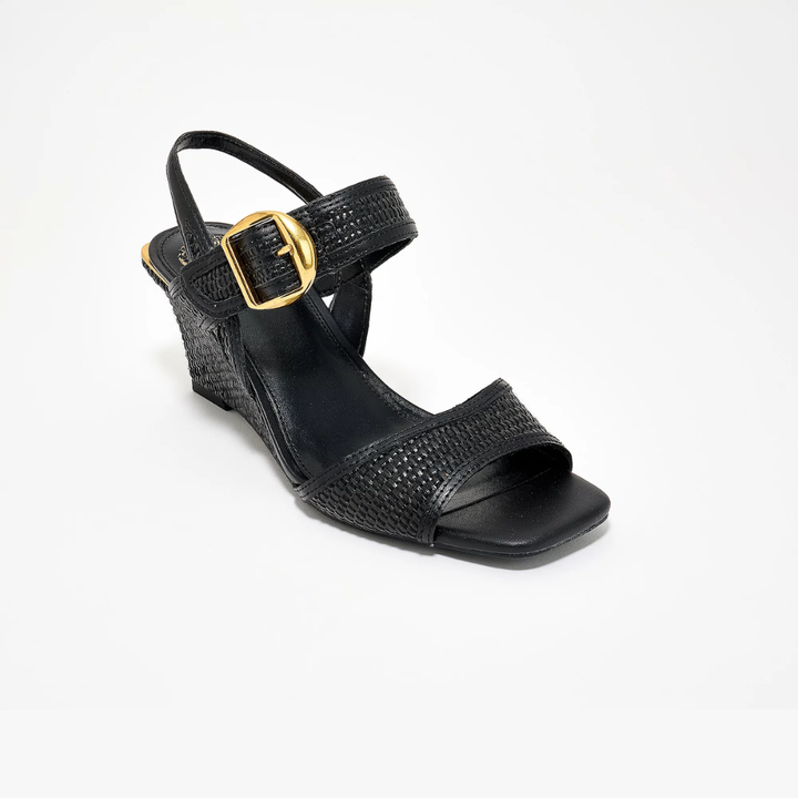 Sandali estivi colorati con zeppa, stile espadrille per donna, un tocco di vivacità per l'estate.