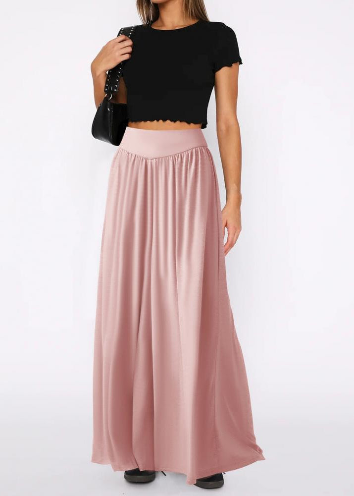 Pantaloni donna a vita elasticizzata, morbidi, gamba larga. Ideali per look casual e chic estivi.
