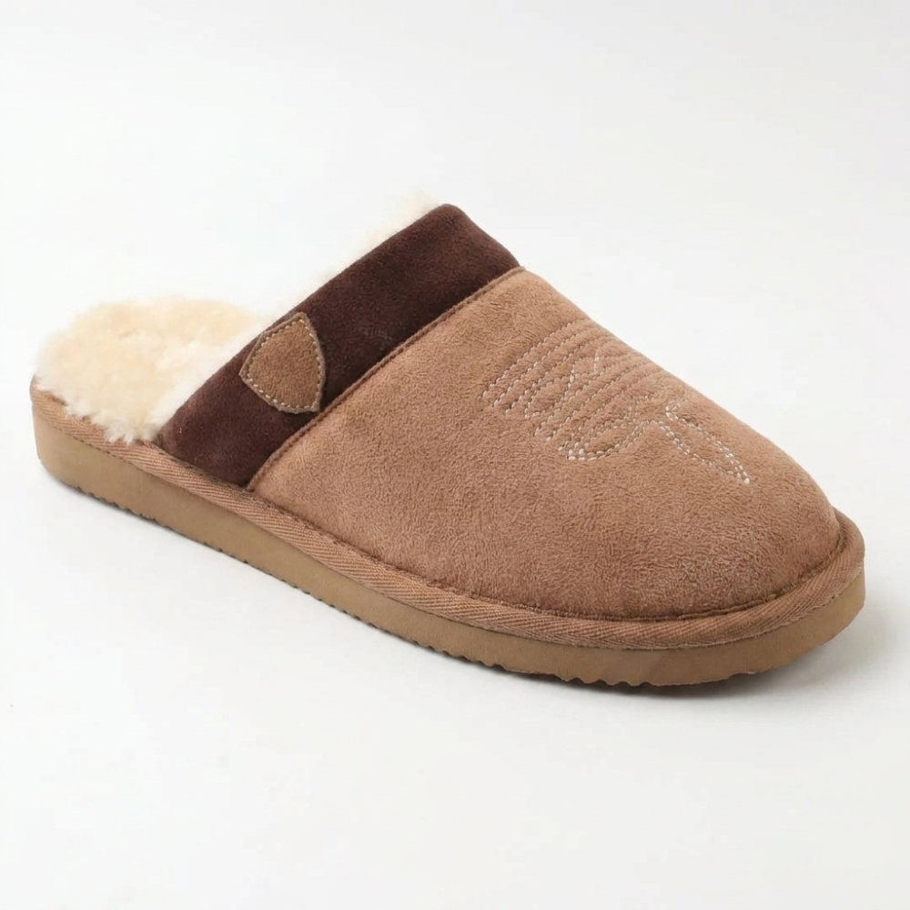 Goditi il comfort delle pantofole foderate stile cowboy Ranch, perfette per uomo e donna in casa.