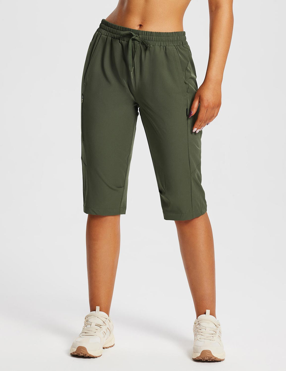 Capri donna sportivi ideali per il fitness, con tasche utili per l'allenamento.