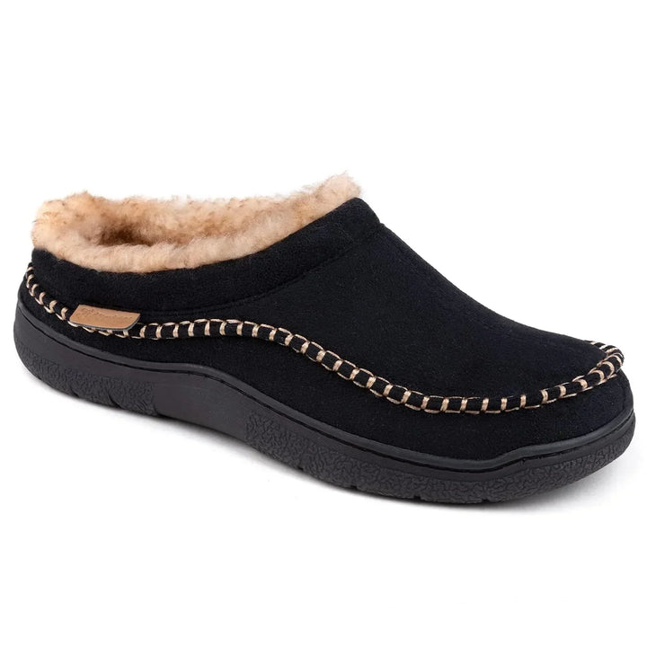 Mocassini uomo slip-on, facili da indossare. Caldi, antiscivolo, punta larga per comfort a casa.