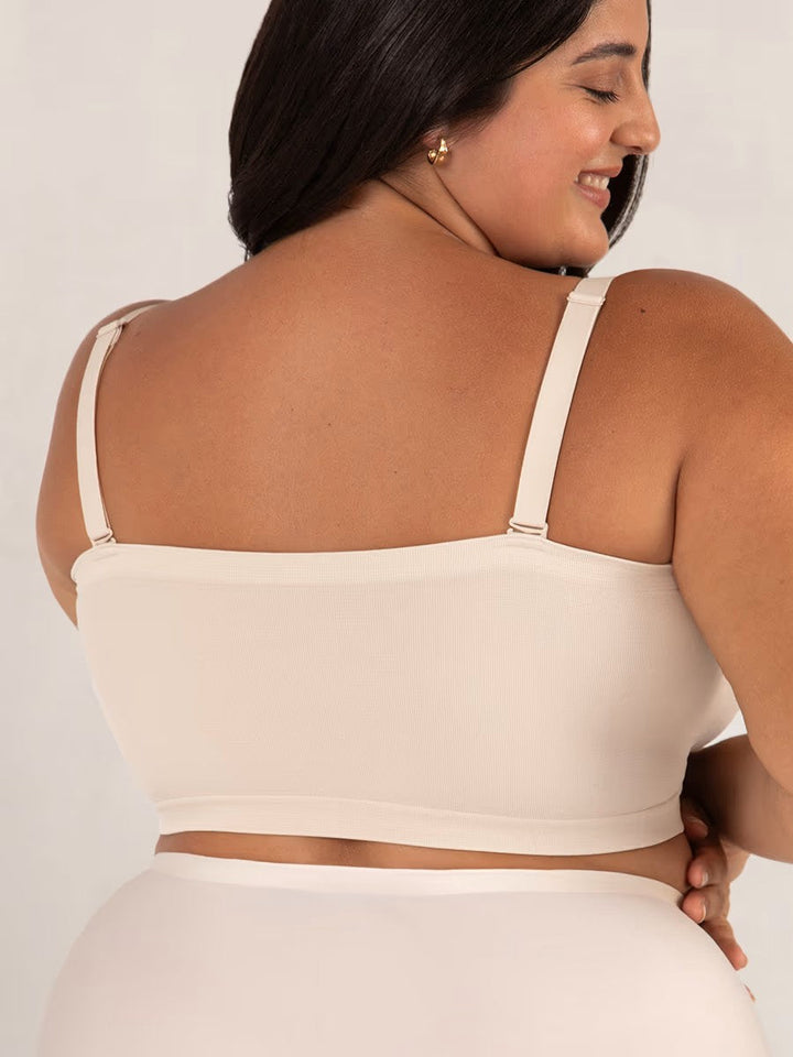 Fascia donna per un look invisibile, reggiseno seamless senza spalline, comfort elevato.