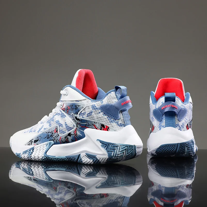 Scarpe da basket uomo con tecnologia di ammortizzazione avanzata e aderenza dinamica per il campo.