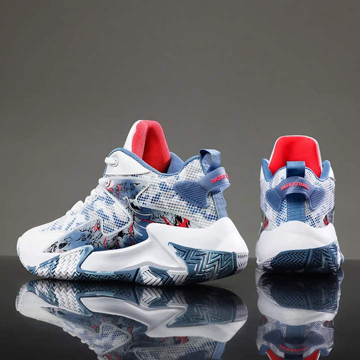 Scarpe da basket uomo con tecnologia di ammortizzazione avanzata e aderenza dinamica per il campo.
