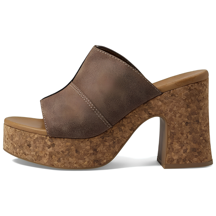 Sandali platform open toe da donna, calzature estive con tacco alto per un look chic e confortevole.