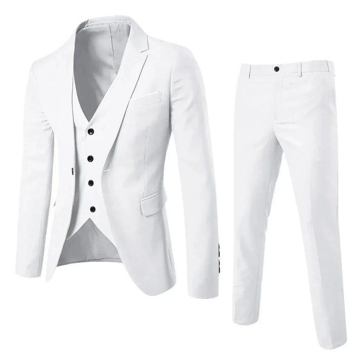 Completo uomo 3 pezzi arancione, giacca, gilet e pantaloni eleganti. Per un look moda uomo audace.