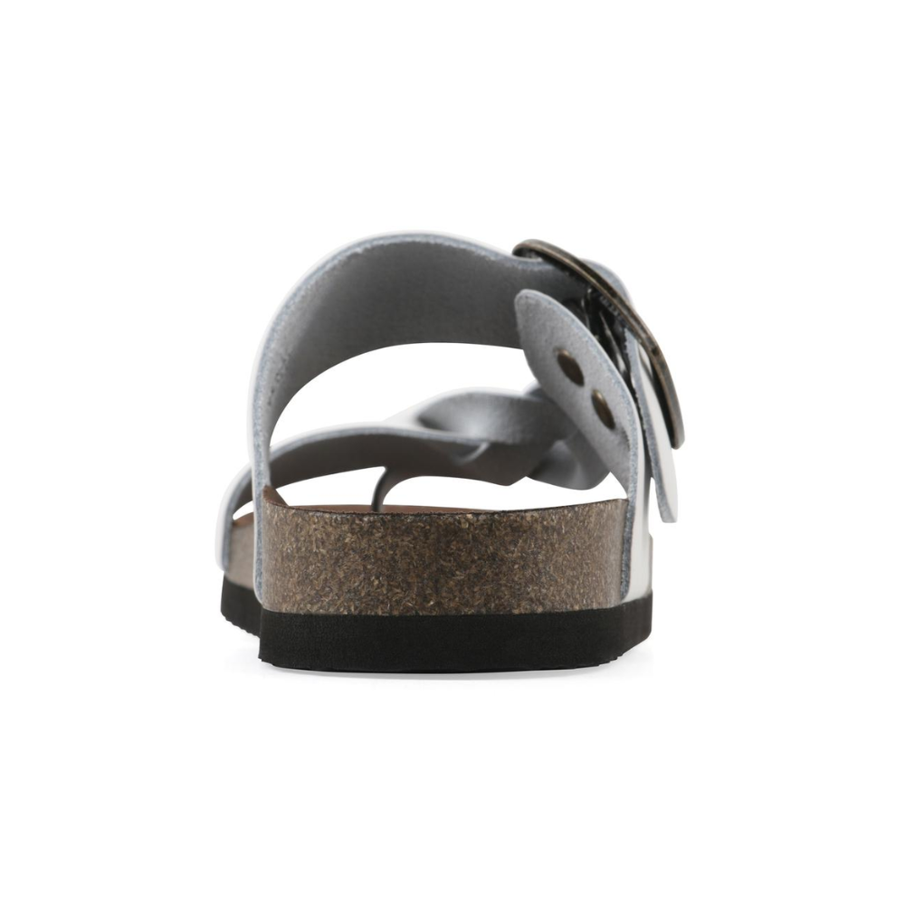 Sandali estivi da donna con design intrecciato e pratica fibbia regolabile per massimo comfort.