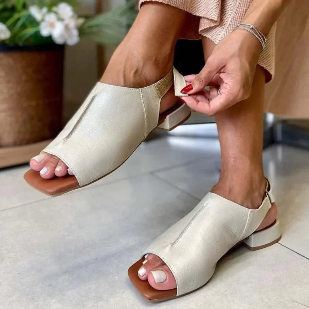 Sandali da donna con tacco a blocco Vera, scarpe estive comode ed eleganti, perfette per un uso quotidiano e versatile.
