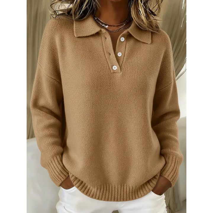 Maglione donna a maniche lunghe con vestibilità ampia. Stile casual ed elegante per il tuo guardaroba autunnale e invernale.