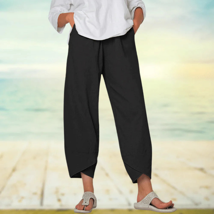 Pantaloni donna casual versatili, leggeri e comodi, perfetti per la primavera e l'estate con stile.