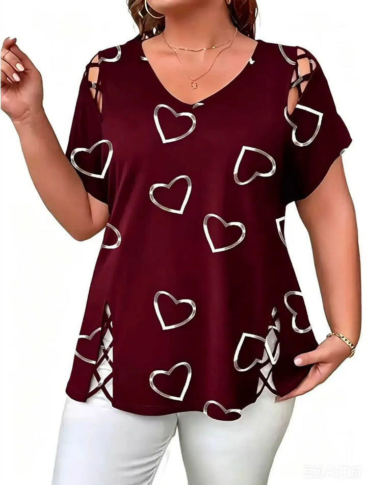 Blusa tie-dye donna primaverile, con tessuti leggeri e scollo a V, per un tocco di colore alla moda.