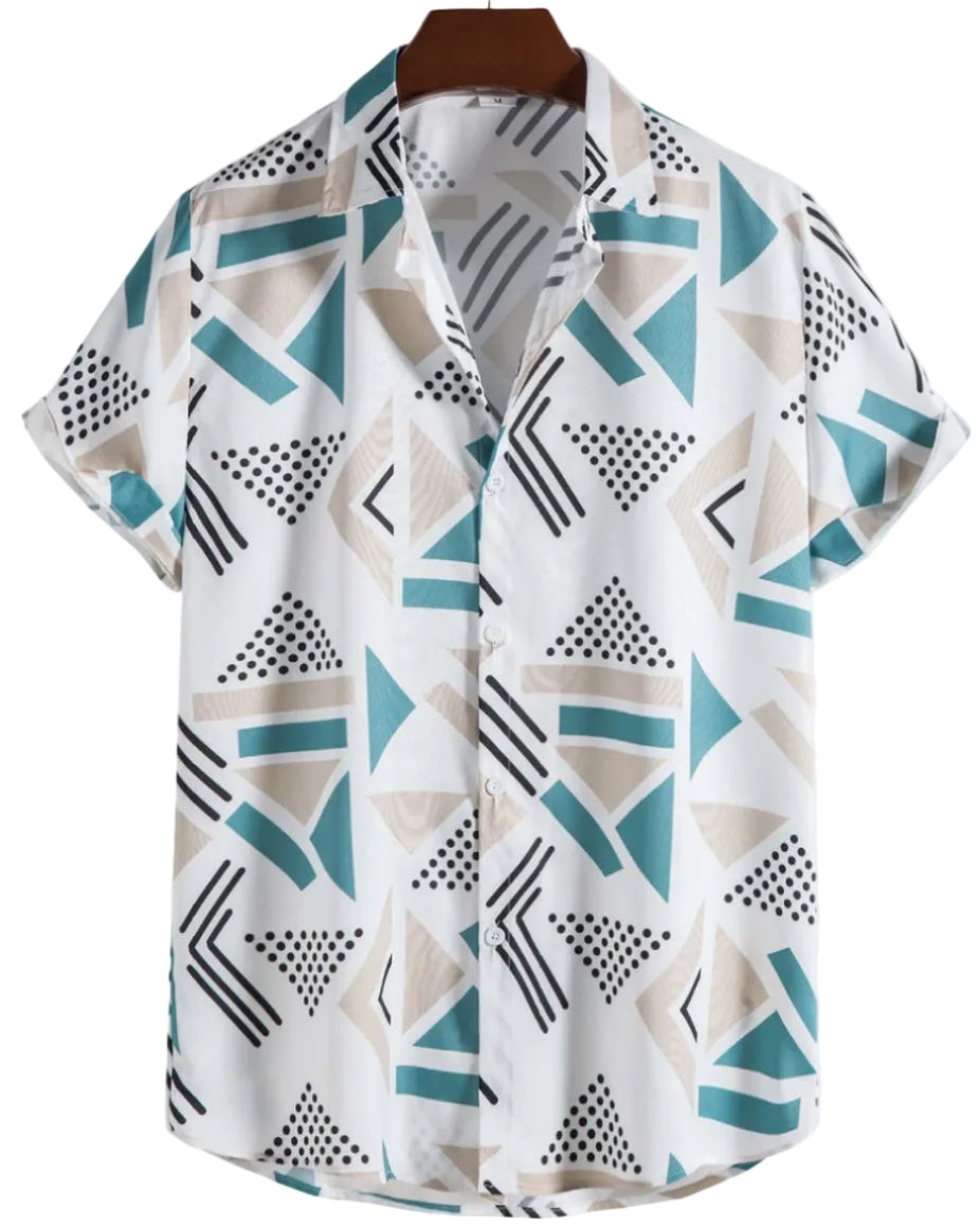 Camicia uomo floreale leggera e fresca con bottoni, ideale per il massimo comfort estivo e uno stile casual.
