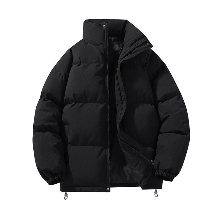 Giacca imbottita oversize da donna, stile casual alla moda. Perfetta per un look invernale trendy e caldo. Colletto alto.