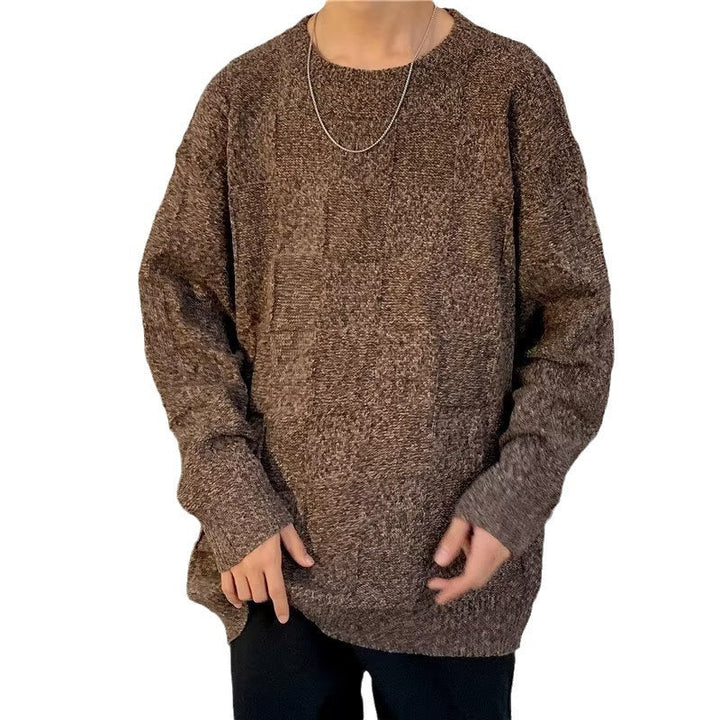 Maglione uomo invernale, caldo e comodo, perfetto per abbigliamento casual o come pullover maschile.