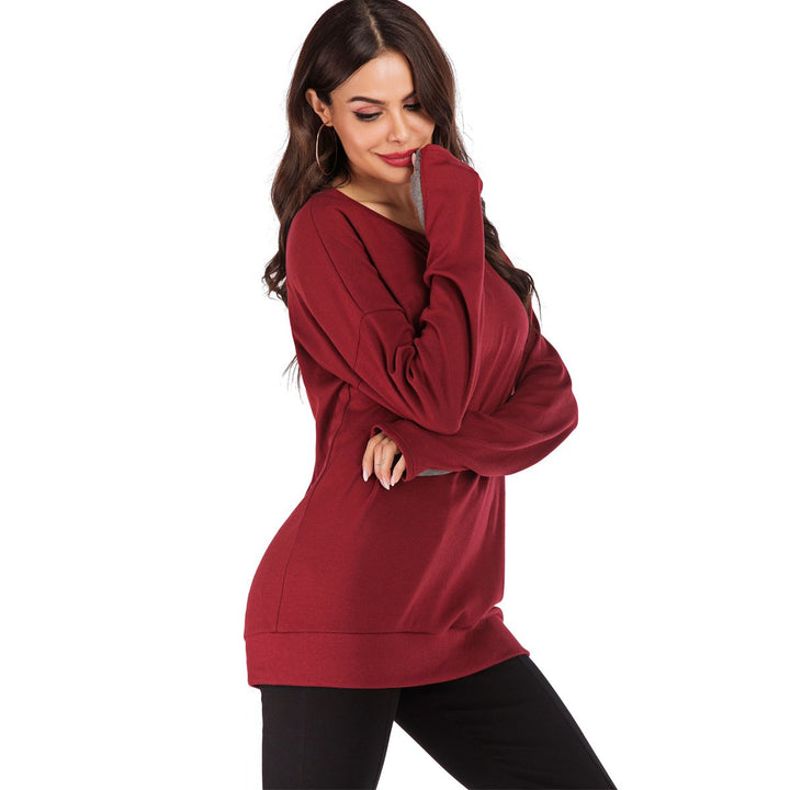 Maglione donna invernale a tinta unita, vestibilità comoda e rilassata, ideale per il freddo.