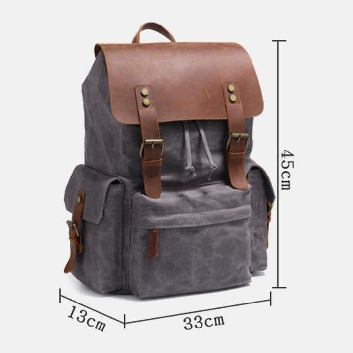 Pratico zaino porta PC 15,6 pollici, con fibbie frontali, stile casual. Ottimo per studenti e lavoratori.
