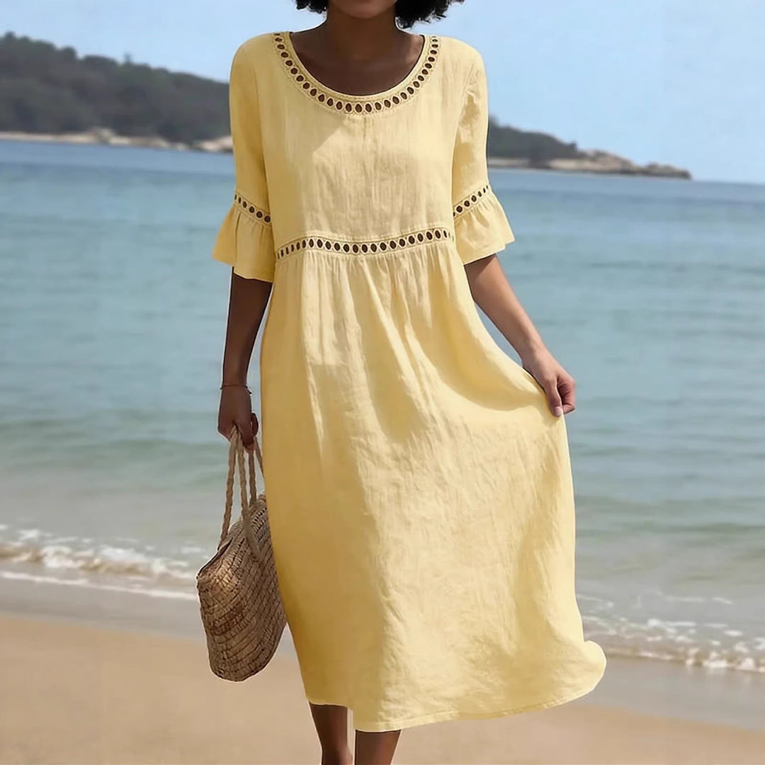 Abito midi contenitivo donna, dal taglio elegante che offre un supporto discreto e valorizza ogni curva con armonia.