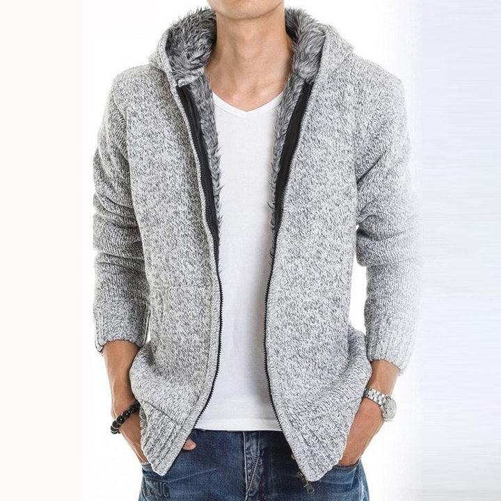 Giacca uomo invernale grigio chiaro, calda, versatile e adatta a ogni occasione.