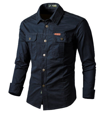 Camicia cargo uomo verde militare, stile funzionale per la moda casual maschile e comfort.