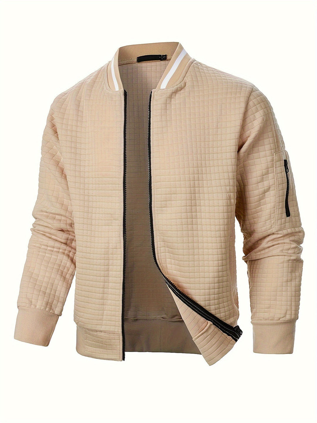 Giacca uomo casual leggera con cerniera, perfetta per primavera/autunno.