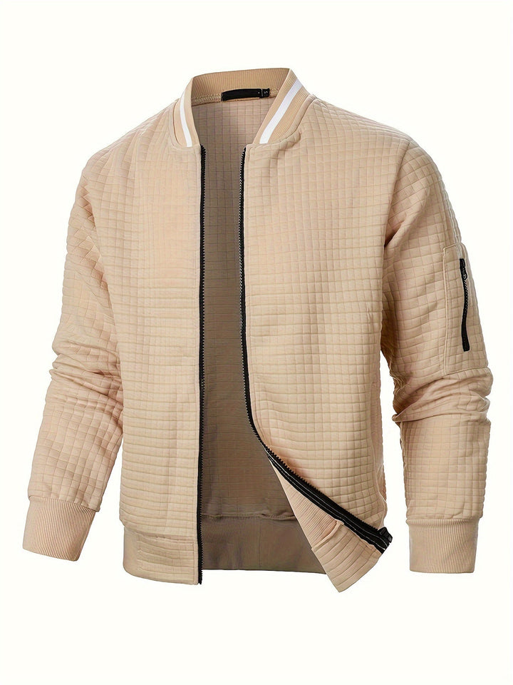 Giacca uomo casual leggera con cerniera, perfetta per primavera/autunno.