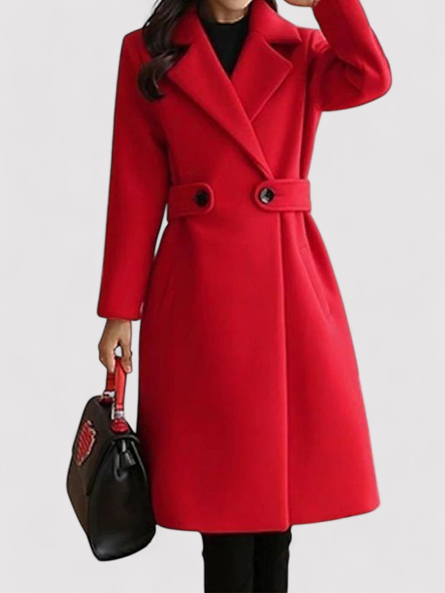 Cappotto invernale donna lungo, caldo ed elegante, con dettagli raffinati per un look chic.