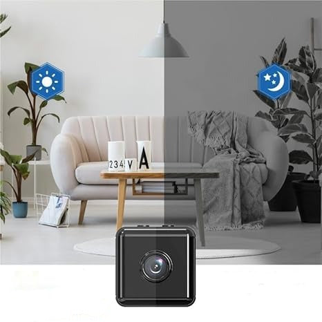 Telecamera wireless Full HD 1080P con visione notturna e rilevamento movimento per sicurezza casa.