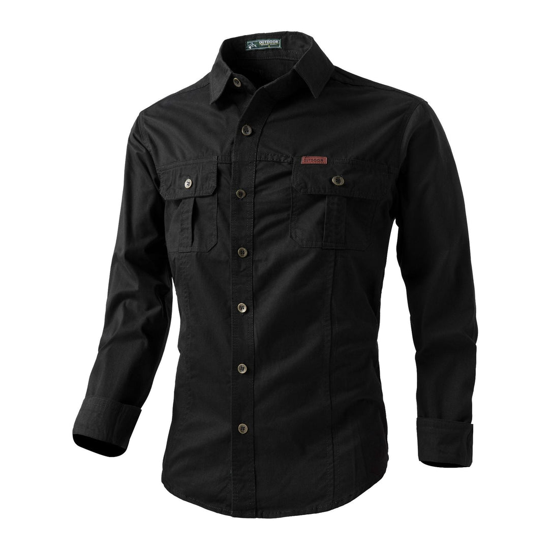 Camicia cargo uomo elegante ma casual, ideale per un look maschile contemporaneo e pratico.