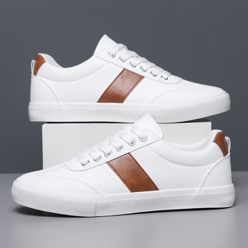 Sneakers casual uomo basse, traspiranti e leggere, con dettagli color block per un outfit versatile.