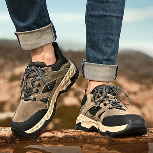 Scarpe sportive uomo, design basso, con lacci. Per moda uomo e attività leggere.