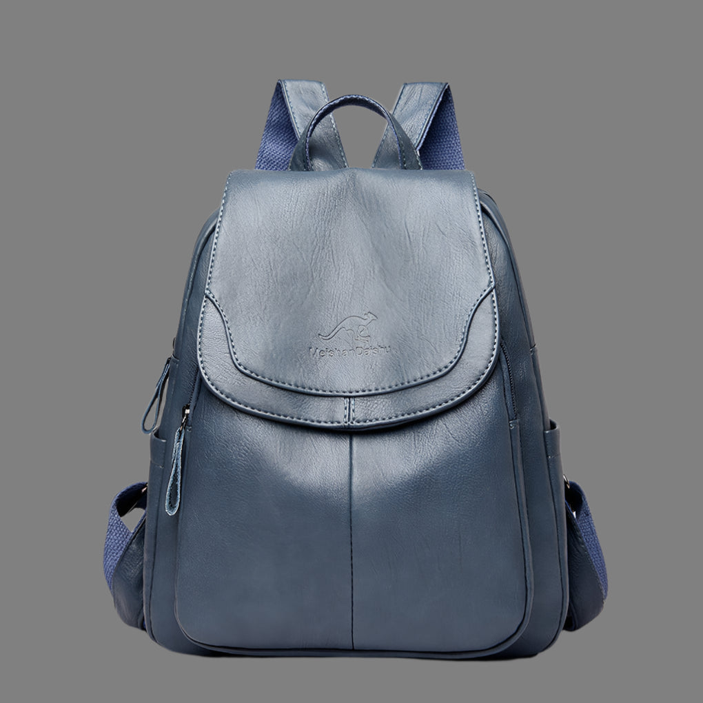 Zaino femminile in pelle, antifurto e spazioso, ideale per trasportare i tuoi essenziali con stile.