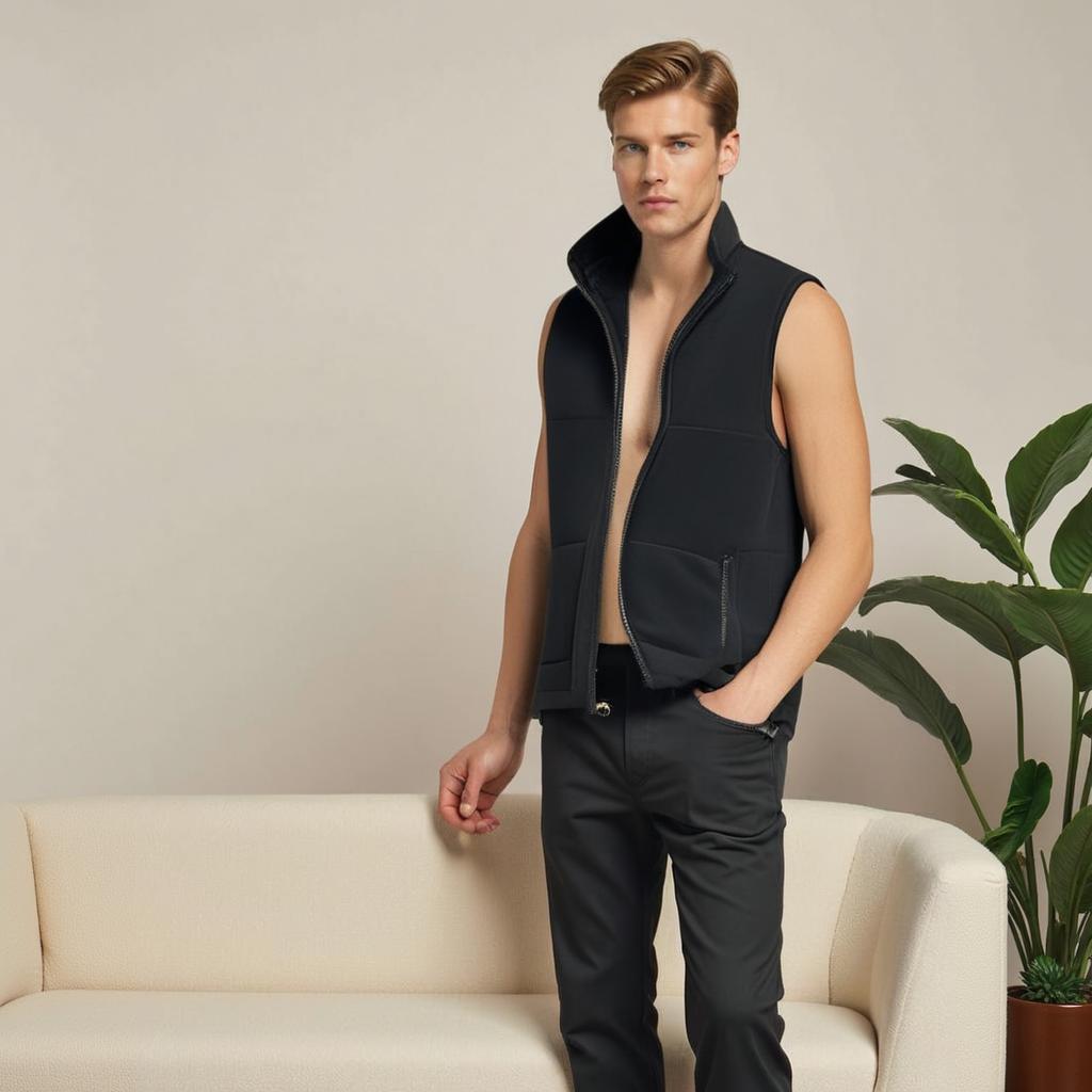 Gilet uomo senza maniche leggero e caldo per tutte le stagioni. Perfetto per strati, viaggio o sport casual.