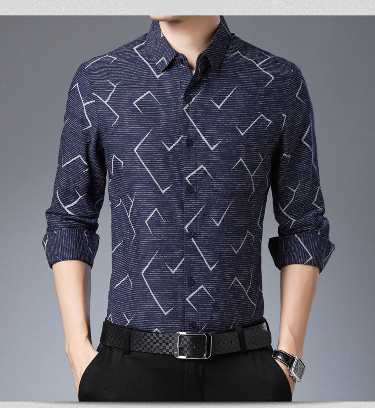 Camicia uomo a manica lunga con bottoni, stile casual e classico, disponibile in vari colori e taglie.