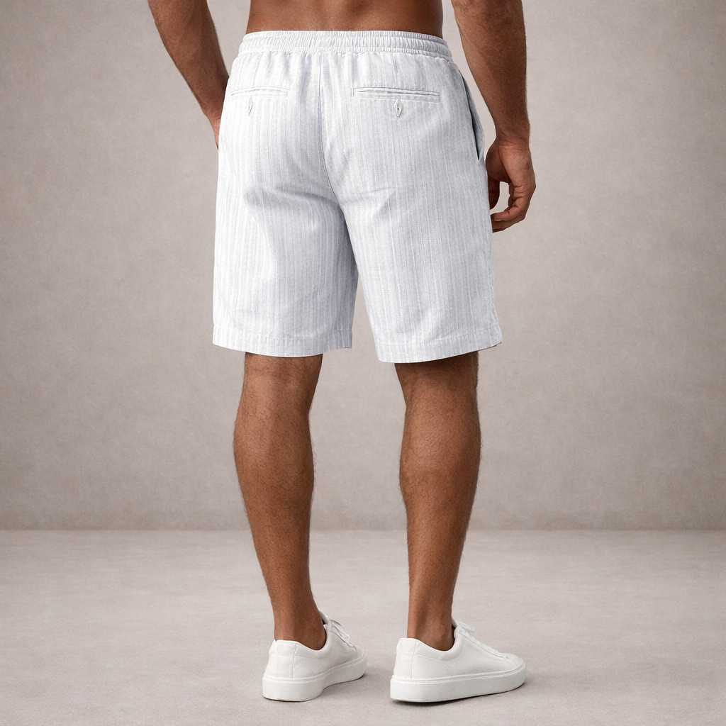 Shorts uomo traspiranti e leggeri, con vita regolabile, perfetti per l'abbigliamento estivo casual.