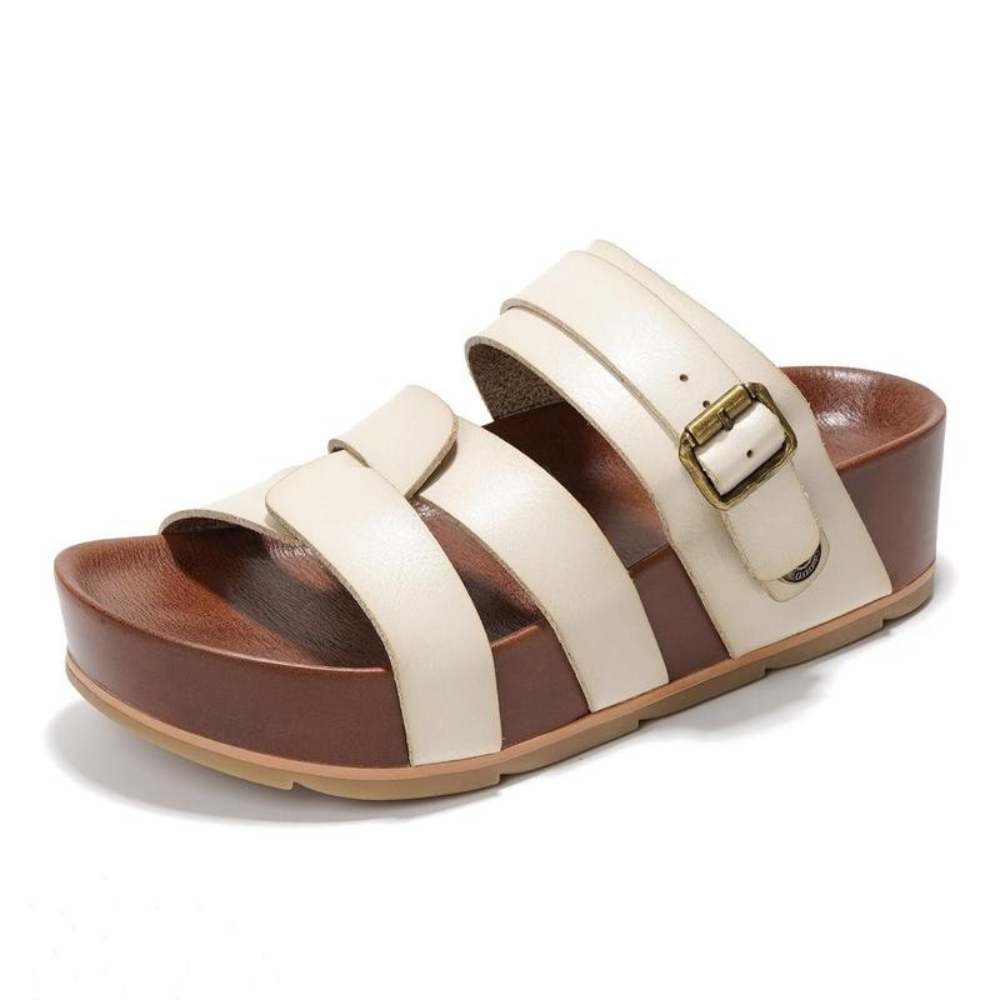 Eleganti sandali da donna estivi con fibbia, perfetti per un look casual alla moda e confortevole.