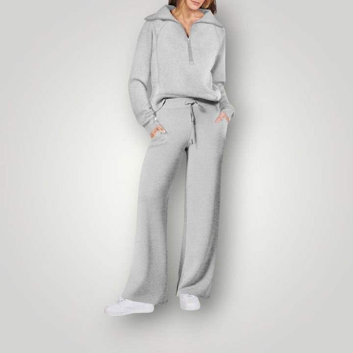 Completo due pezzi donna versatile per viaggio e relax. Set casual comodo, perfetto per ogni momento.