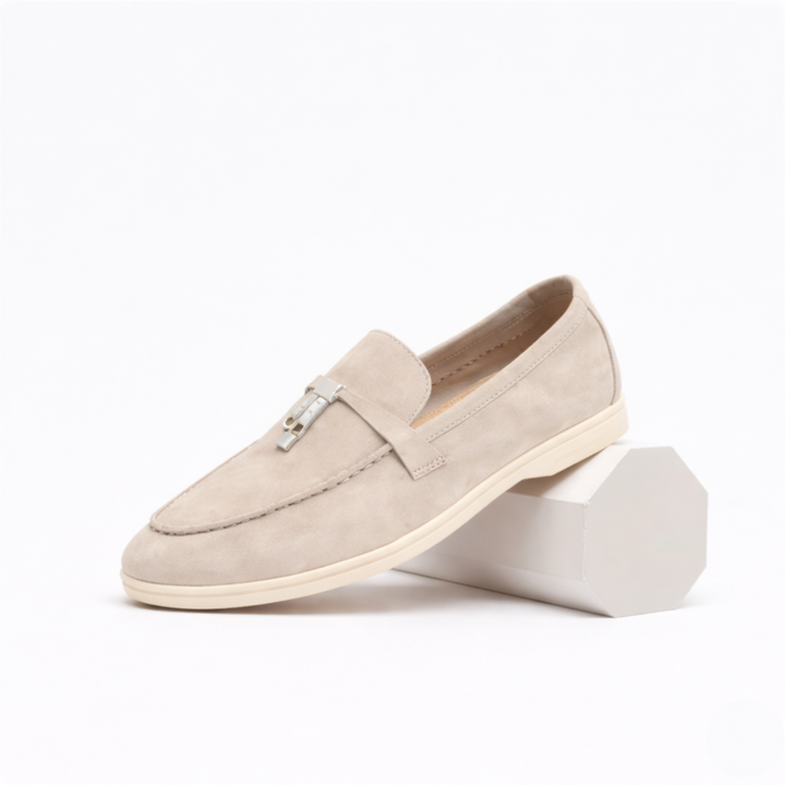 Mocassini classici da donna in pelle, scarpe eleganti e comode slip-on, perfette per primavera e autunno.