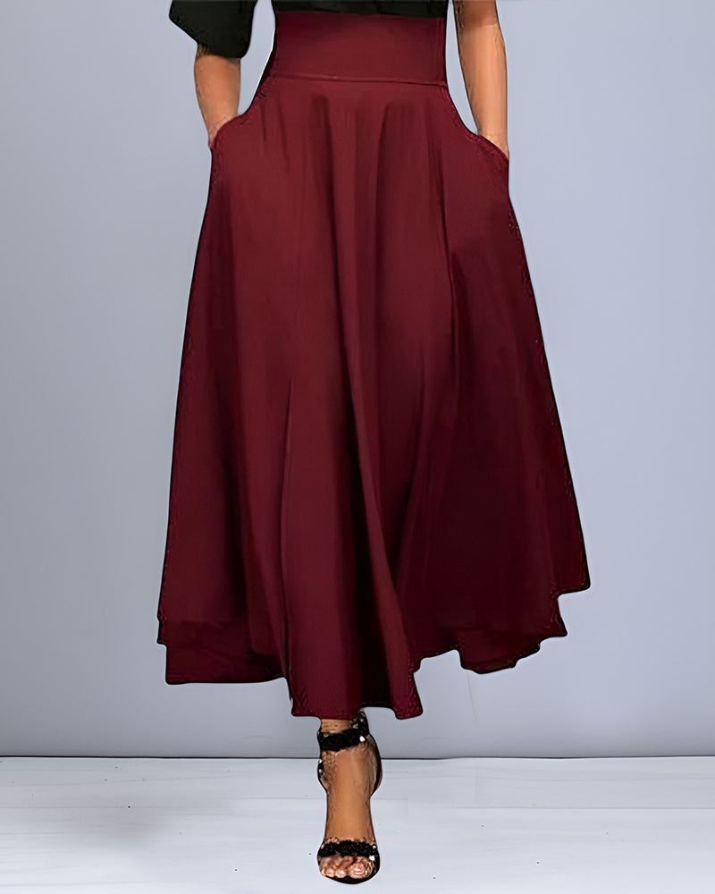 Gonna lunga donna casual e versatile per l'autunno. Perfetta per look quotidiani di moda donna.