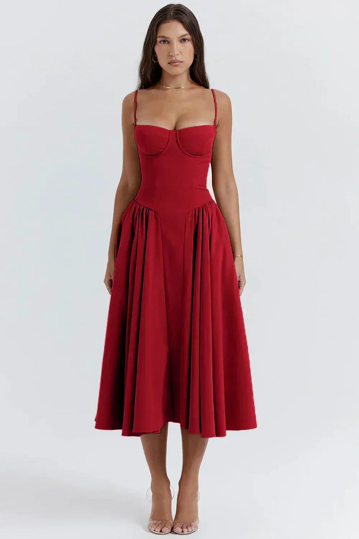 Vestito corsetto donna senza spalline, un must per serate eleganti e moda primavera estate.