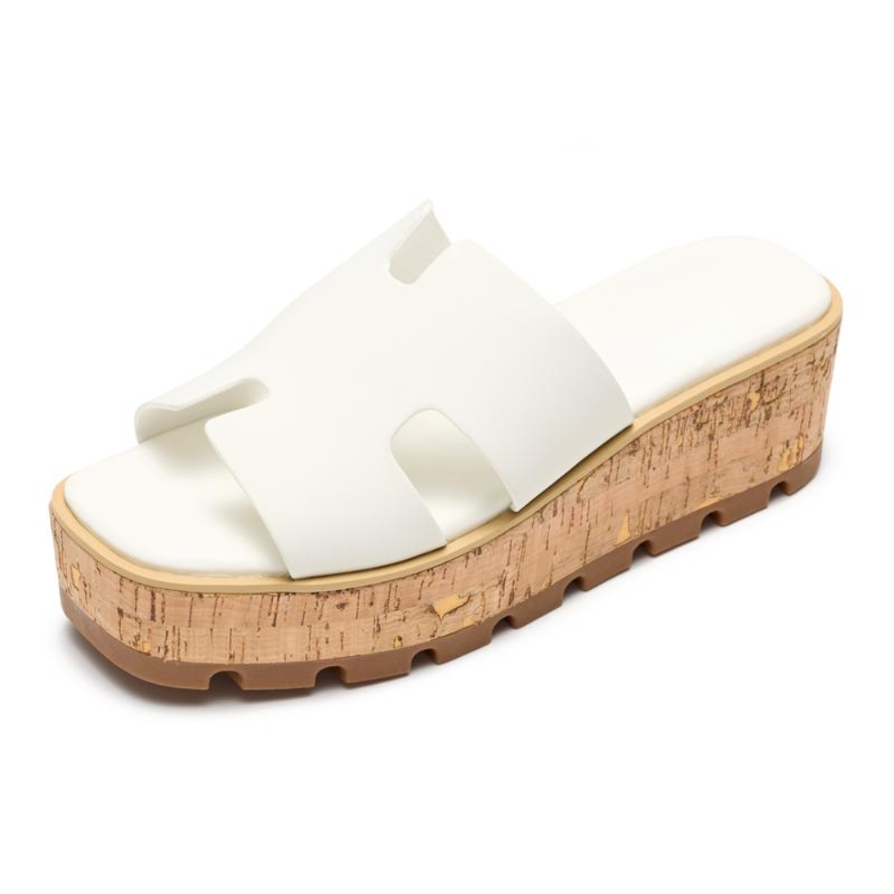 Sandali platform Aria marroni in suede, calzature estive donna casual e confortevoli.