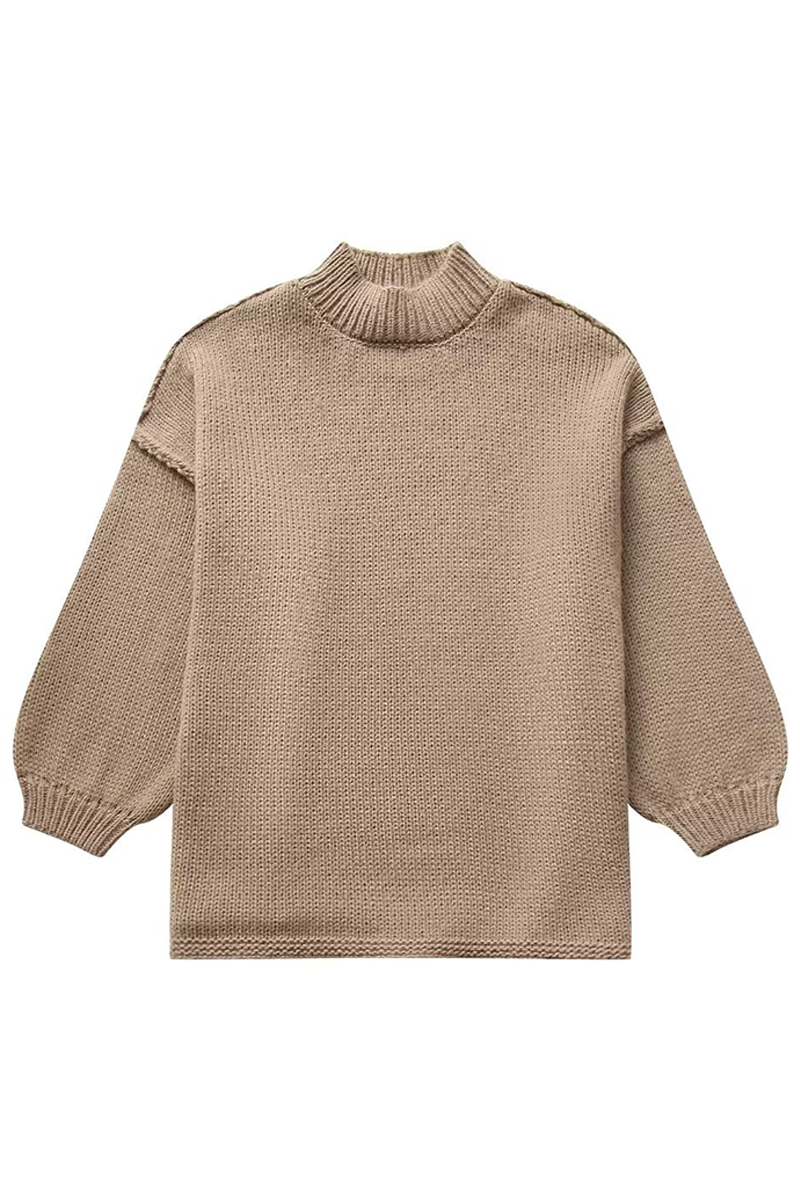 Maglione donna in maglia morbida, vestibilità comoda e caldo, perfetto per il comfort quotidiano.
