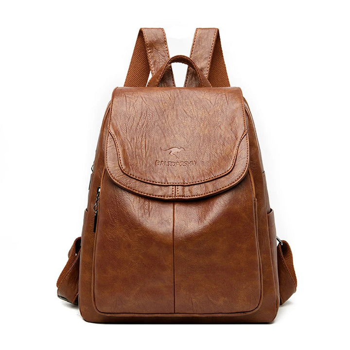 Tessuto resistente zaino antifurto unisex, elegante, con protezione RFID integrata per viaggi sicuri.