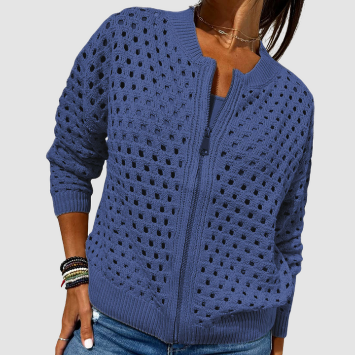 Cardigan donna chic con bottoni, un capo versatile per la mezza stagione. Eleganza e comfort per il tuo stile.