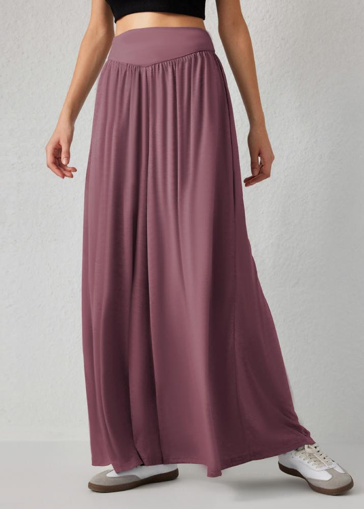 Pantaloni donna larghi e morbidi, vita elasticizzata, perfetti per l'estate e look casual.