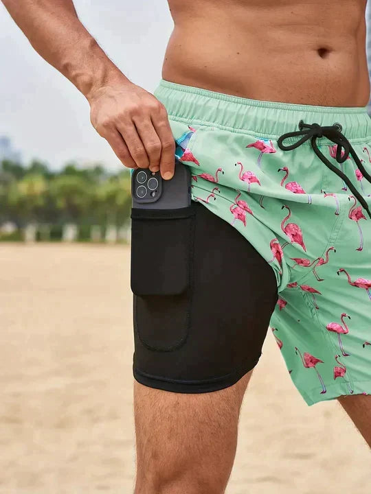 Pantaloncini da uomo comodi ed eleganti per l'estate, perfetti per la spiaggia e il tempo libero.